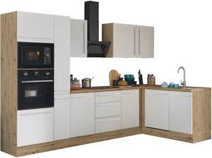 Kochstation Winkelküche, Breite 310 cm, Softclose für Türen und Schubkästen, FSC-Mix 70% 