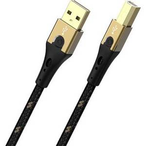 Oehlbach USB 2.0 USB-A Stecker, USB-B Stecker 2.00 m Schwarz/Gold 