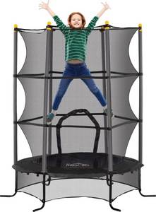 Homcom Kindertrampolin (342-009V02BK) schwarz Gartentrampolin