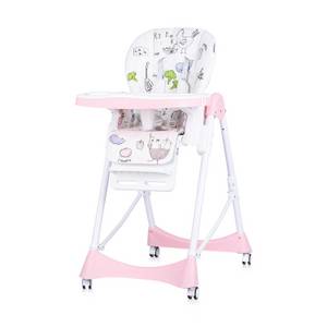 Chipolino Kinderhochstuhl Bambino Fußstütze verstellbar klappbar Sicherheitsgurt rosa 