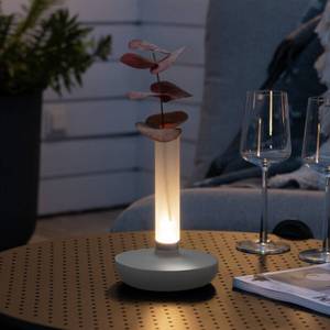 Konstsmide LED-Tischleuchte Biarritz, IP54, Akku, CCT, weiß 
