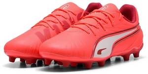 Puma King Match FG AG 01 glowing red  white red fire Kunstrasen-Fußballschuhe