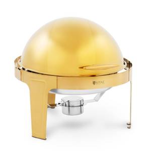 Royal Catering Speisenwärmer Chafing Dish Kugelform 6 l stromlos Wasserbad: 9...