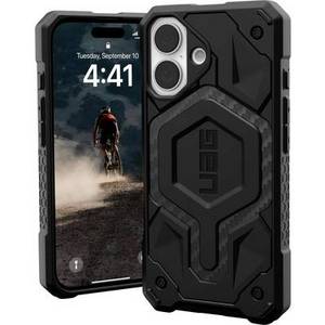  Urban Armor Gear Monarch Case Backcover Apple iPhone 16 Carbon Induktives Laden 