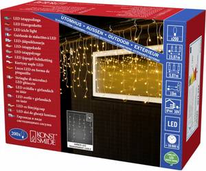 Konstsmide LED-Eisregen 200 Globes weiß (3672-803) Lichtervorhang