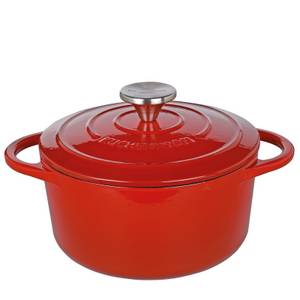 Küchenprofi Bratentopf Bratentopf rund 20 cm Provence Classic Red, Gusseisen...