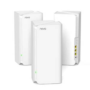  Tenda Nova MX15-Pro Mesh WLAN WiFi 6 System-AX5400 Dualband WLAN Mesh WiFi 6 System, Reichweite bis zu 680m² & 200 Geräte, 9*Gigabit Port–Ersetzt Router & Repeater–Kompatibel Mit Alexa, 3er-Pack 