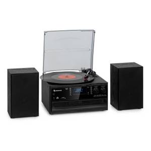 Auna »Oakland DAB Plus Retro-Stereoanlage DAB+/FM BT-Funktion Vinyl CD Kassette inkl. Lautsprechern« Stereoanlage (DAB+,FM Radio) 