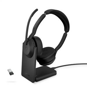 Jabra Evolve2 55 - Link380a UC Stereo with Charging Stand Kopfbügel Headset