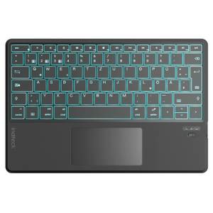 Inateck Bluethooth Tastatur mit Touchpad, mit 3 Bluetooth Kanälen, KI-Funktion Tablet-Tastatur (für Windows, iPad OS, Android, iOS) 