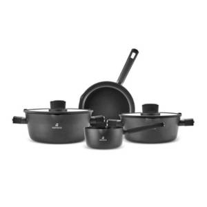 Karaca Topf-Set  Midnight Keramik Kochgeschirr-Set 6-teilig Kochtopf Set 