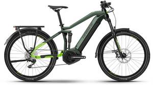 Haibike Adventr FS 8 (2022) gloss metal/green apple black Elektro-Trekkingrad