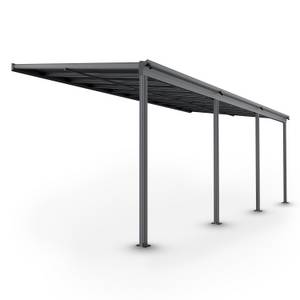 Juskys Terrassendach Borneo 6x3 m Aluminium mit Doppelstegplatten...