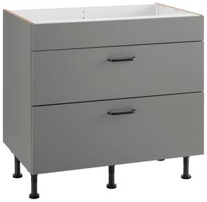 Optifit Kochfeldumbauschrank Elga, mit Soft-Close-Funktion, großen Vollauszügen, höhenverstellbaren Füßen und Metallgriffen, Breite 90 cm 