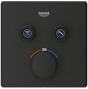 Grohe Grohtherm SmartControl Unterputz-Thermostat mit 2 Absperrventilen phantom black (102166KF00) Duschthermostat