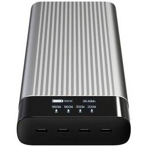 Hyper Juice HJ245B Powerbank 27000 mAh USB-C® Schwarz/Silber 