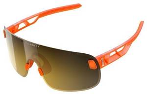 Poc Elicit fluorescent orange translucent/clarity road/partly sunny gold Fahrradbrille