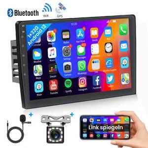 Hikity Android 13.0 10.1'' HD 1080P 2 Din GPS Autoradio 2+32G Autoradio (GPS, WIFI, BLUETOOTH, FM, Suppport Rear Camera, Mirro link) 