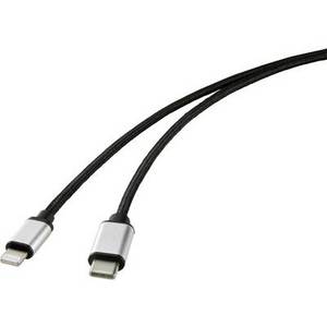 Renkforce USB-Kabel [1x USB-C™ Stecker - 1x Apple Lightning-Stecker] 1.00m Black 