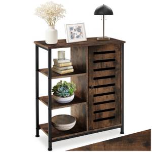 Tectake Sideboard 71x32x82cm - Industrial Holz dunkel, rustikal, Türanschlag rechts 