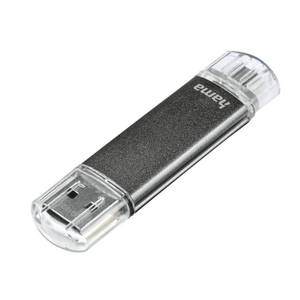 Hama Speicherkarte FlashPen Laeta Twin, 128GB, 10MB/s, USB 2.0 »Grau« 