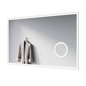 Sonni Badspiegel Badezimmerspiegel mit 3-facher Vergrößerung,100/80cmx60cm, mit LED 