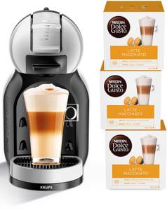 Nescafe Dolce Gusto NESCAFÉ Dolce Gusto Kapselmaschine KP123B Mini Me, inkl. 3 Kapselpakete NESCAFÉ Dolce Gusto Latte Macchiato im Wert von UVP 14,97€ 