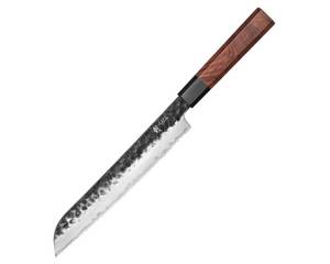 Wakoli Allzweckmesser Kensei Serie I Brotmesser I 22cm Klinge I Griff aus Redwood und Büffel 