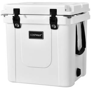Costway Thermobehälter »Kühlbox«, 31L, mit Schneidebrett, Korb & Getränkehalter, für Camping & Picknick 