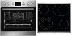 Aeg FHHS23M01 Herdset bestehend aus EES33101ZM + HE604070XB edelstahl/cleansteel + edelstahl / A 