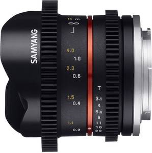 Samyang 8mm T3.1 VDSLR UMC Fish-Eye II [Sony E] Fisheye-Objektiv