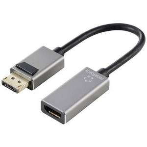 Renkforce RF-5246622 DisplayPort Adapter [1x DisplayPort Stecker - 1x HDMI-Buchse] Schwarz Aluminium-Stecker 0.15 m 