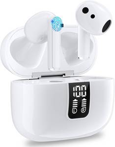 ibettertec Bluetooth Kopfhörer, Kopfhörer Kabellos Bluetooth 5.3 Noise Cancelling In-Ear-Kopfhörer (Active Noise Cancelling (ANC), ENC Lärmreduzierung, Touch Control, Noise Cancelling Ohrhörer, Touch-Bedienung, IP7 Wasserdichte, 60 Std Akku, Aufladen mit 