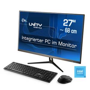 Csl Unity F27-ALS N200 Windo 11 PC (27 Zoll, Intel® N200, Intel® UHD Graphics, 1× HDMI 2.0, 32 GB RAM, 1000 GB SSD, passiver CPU-Kühler) 