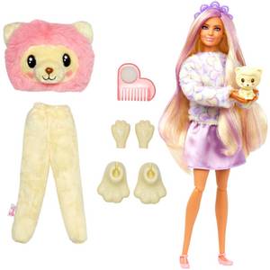 Mattel Barbie Cutie Reveal Kuschelweich Serie - Löwe, Puppe 