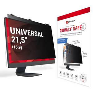 Displex Displayschutzfolie »Privacy Safe Blickschutzfilter«, für Universell für Monitore mit 21,5 (16:9), Blickschutzfolie, Schutzfolie, Bildschirmschutz, kratz- & stoßfest 