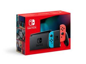Nintendo Switch Konsole Neon-Rot/Neon-Blau (neue Edition) schwarz-kombi 