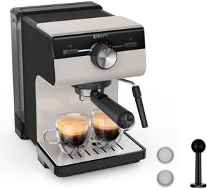 Krups Authentic Espresso-Siebträgermaschine XP381B10 Grey Creme Siebträgermaschine