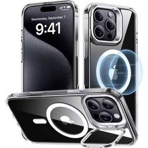 Esr Classic Hybrid HaloLock Case + Stash Stand Backcover Apple iPhone 16 Pro Max Transparent MagSafe kompatibel 