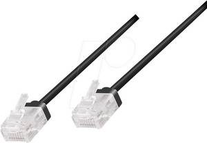 Logilink CQ3053U - RJ45-Kabel Cat.6a U/UTP slim 2 m schwarz 