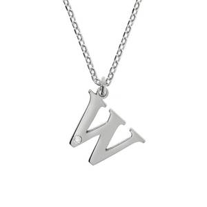 Diamonds By Ellen K. Anhänger mit Kette 925/- Sterling Silber Diamant 0,008ct. Buchstabe W 