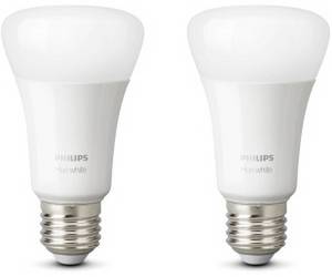 Philips Hue White LED-Leuchtmittel 2 Stück, E27 LED-Lampe