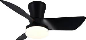 Reality Leuchten LED Deckenleuchte »RANDERS mit Ventilator, Deckenventilator mit Licht inkl Fernbedienung«, 1 flammig, Leuchtmittel LED-Board   LED fest integriert, 6 Geschwindigkeiten Timer Vor- & Rücklauf LED dimmbar CCT Nachtlicht 