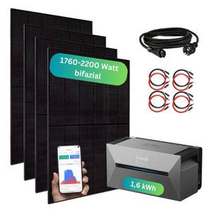 MyVoltaics Balkonkraftwerk mit Speicher 1720W - inkl. Anker SOLIX Solarbank 2 Pro 