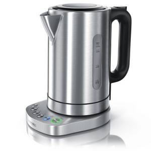 Arendo Wasserkocher, Edelstahl Turbo Wasserkocher mit vier einstellbaren Temperaturen 1,7L / Warmhaltefunktion 