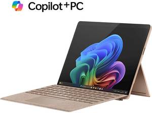  MICROSOFT Surface Pro, Copilot+ PC, 11. Edition, Convertible, mit 13 Zoll Display, Qualcomm Snapdragon X Plus, 16 GB RAM, 512 SSD, Adreno™ Onboard Graphics, Dune, Windows 11 Home (64 Bit) 