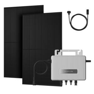 EcoFlow Balkonkraftwerk 1000W Solaranlage, Solarmodul mit 800W  Wechselrichter, (2x JASolar 500Wp Full Black im Lieferumfang enthalten) 