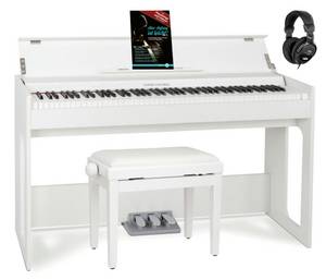 Classic Cantabile Digitalpiano DP-S1 E-Piano Set - 88 gewichtete Tasten mit Hammermechanik (Spar-Set, inkl. Klavierbank, Kopfhörer & Schule), Anschlagdynamik - 10 Klänge - Slimline-Design Home Piano