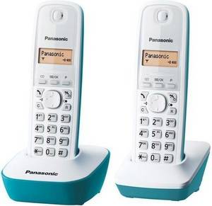 Panasonic KX-TG 1611 weiß/blau DECT-Telefon