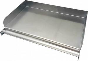 Grillfürst Edelstahl Plancha Größe M 41 x 24,5 cm (21-003) Edelstahl-Grillplatte